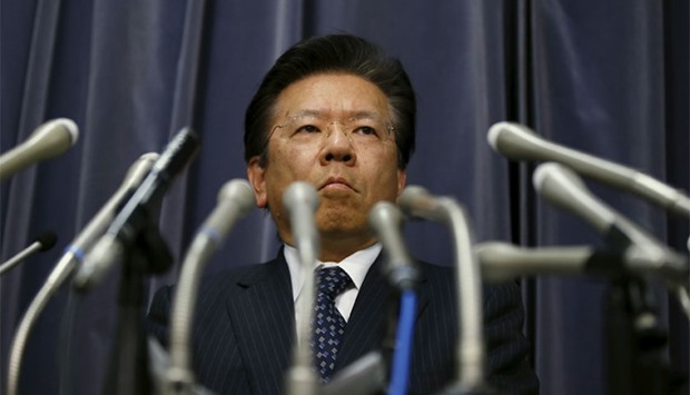 Mitsubishi Motors Corp's President Tetsuro Aikawa attends a news conference to brief about issues of misconduct in fuel economy tests at the Land, Infrastructure, Transport and Tourism Ministry in Tokyo, Japan.