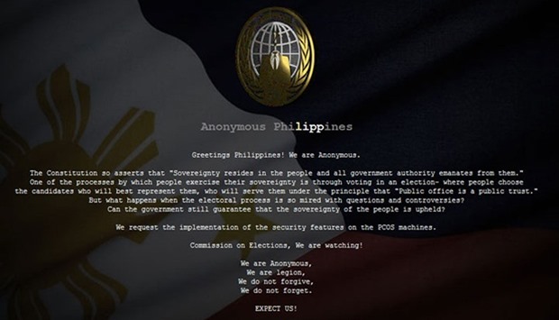 Philippines election website hack