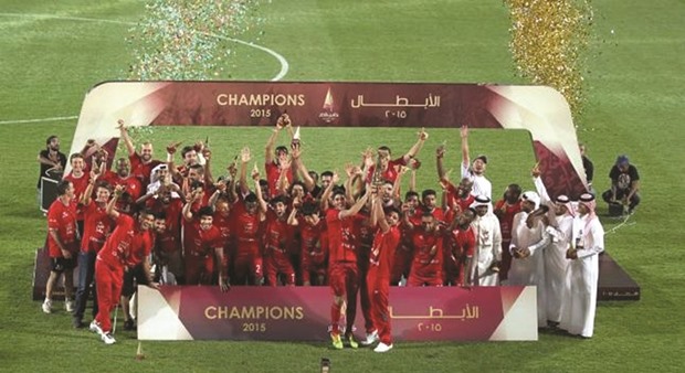 File picture of Lekhwiya celebrating their 2015 Qatar Cup triumph.