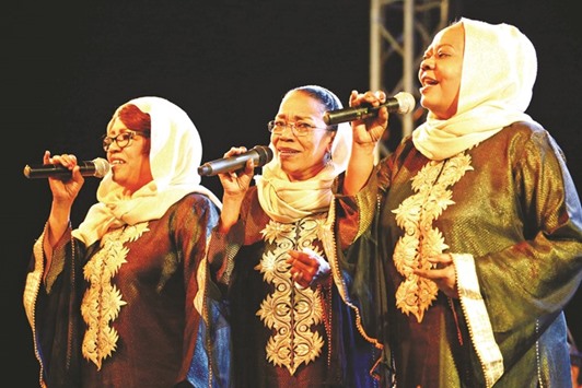 The Nightingales perform at a concert in Khartoum.