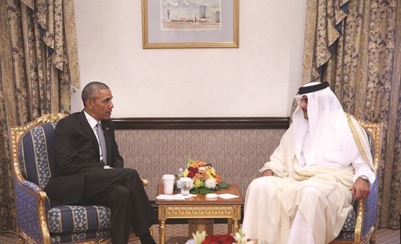 The Emir and Obama hold talks.
