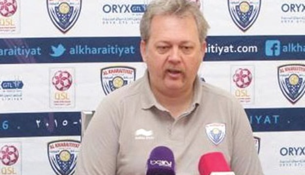 Head coach of Al Kharaitiyat Amar Osim.