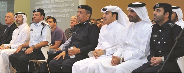 Dr al-Khalifa, Brig al-Kharji and other dignitaries at the event.