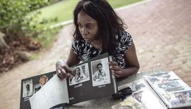 Lucia Engombe, one of hundreds of Namibian children sent to East Germany between the late 70s and 80s for military training, speaks of the experience during an interview in Windhoek, Namibia.