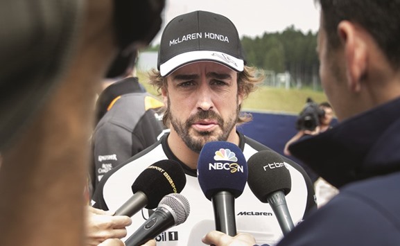 File picture of Mclaren driver Fernando Alonso.