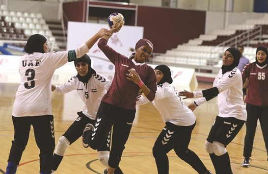 Qatar defeated UAE 18-7 in their second match of GCC Junior Women Handball Championship yesterday.