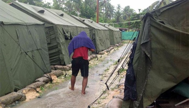 Tents at Australia's regional processing centre on Manus Island in Papua New Guinea.  Papua New Guin