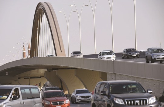 A picture taken on April 26 shows a cable bridge that was newly built in the Saudi capital Riyadh. Gulf countries are gearing up for a prolonged period of low oil prices and pushing through reforms that are more ambitious than the last time crude slumped in the 1980s, according to investment bank Renaissance Capital.
