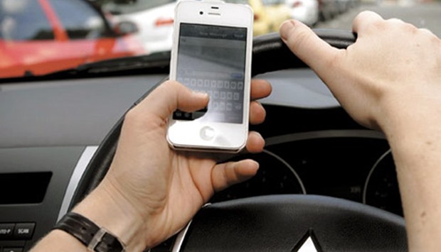Smartphones use by many motorists while driving