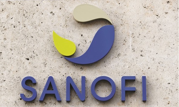 The Sanofi logo is seen at the companyu2019s headquarters in Paris. Sanofi shares slumped 5.4% yesterday after US biotech company Medivation rejected an unsolicited $9.3bn bid from the French pharmaceutical maker.