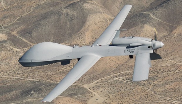A US drone over Iraq. File picture