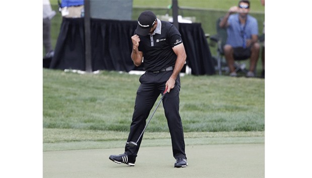 File picture of Jason Day of Australia celebrating his win of the Arnold Palmer Invitational.