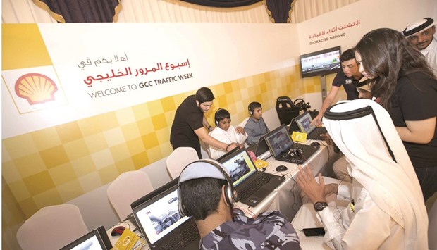 The Qatar Shell pavilion at the 32nd GCC Traffic Week.
