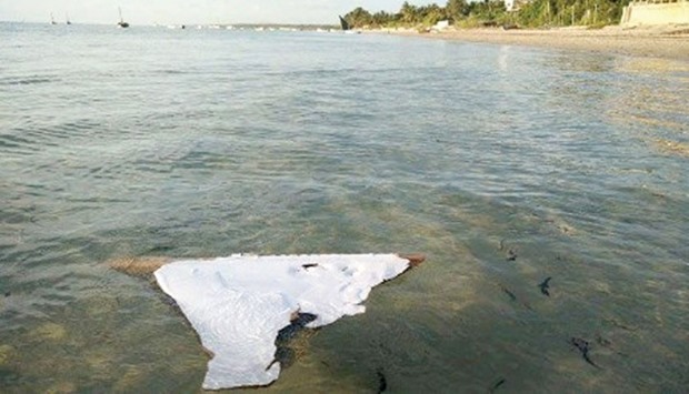  File photo of MH370 debris found in Mozambique.