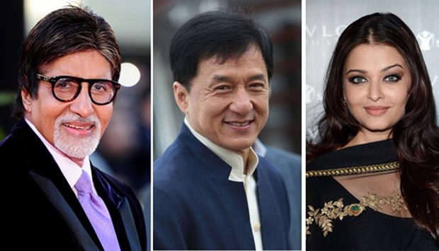 Amitabh Bachchan, Jackie Chan and Aishwarya Rai