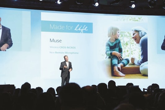 RINGING IN THE NEW: A new Starkey hearing aid called the Muse is designed to bring full music sound to the ears of baby boomers and others.