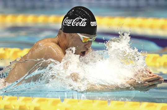 Japanese swimmer Kosuke Kitajima competes in the Japan national swimming championships in Tokyo. (AFP)