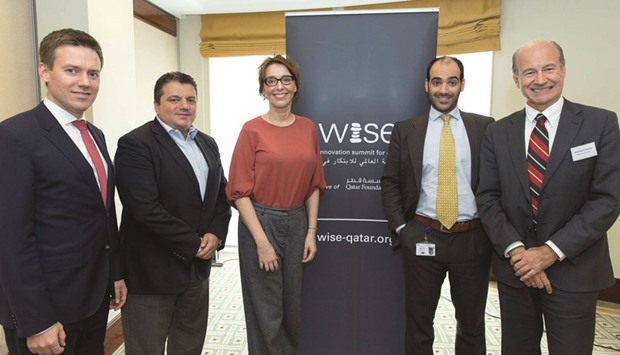 Alakoski, Yiannouka, Dlabajov?, Ballester, and Garcia del Riego at the WISE event in Brussels.
