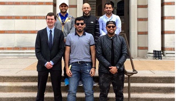 HBKU students during their visit.