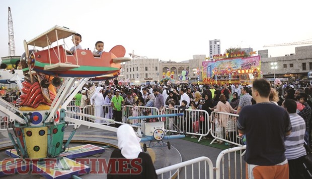 The Souq Waqif festival in Doha attracted large crowds yesterday. The event, running until April 18, is open from 4pm to 10pm daily, offering a variety of entertainment options for the whole family. PICTURE: Shaji Kayamkulam