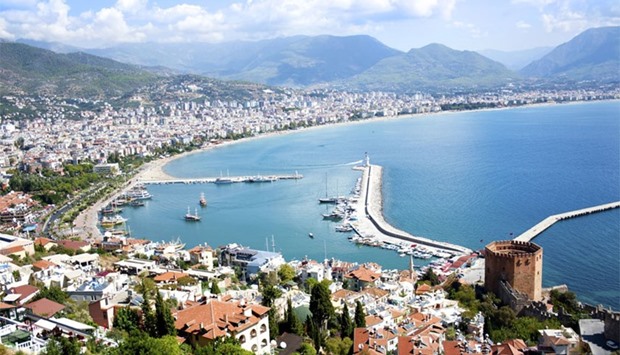 A view of the resort city of Antalya