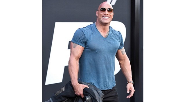 Actor Dwayne Johnson attends the premiere of Universal Picturesu2019 The Fate Of The Furious at Radio City Music Hall.