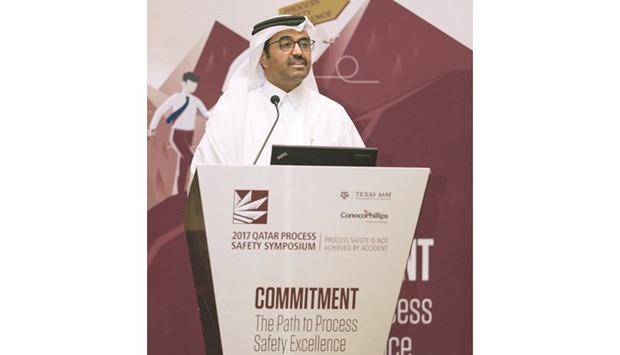 HE al-Sada addressing the Qatar Process Safety Symposium hosted by  ConocoPhillips and Texas A&M University in Doha.