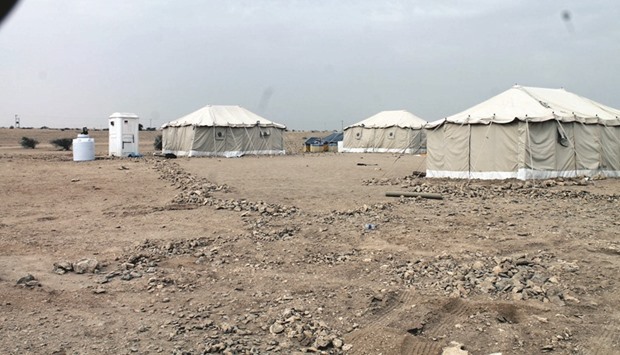 Some of the camps set up during the season.