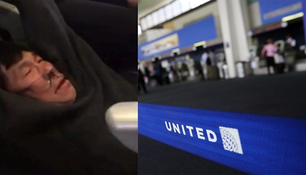 A video screengrab shows passenger David Dao being dragged off a United Airlines flight