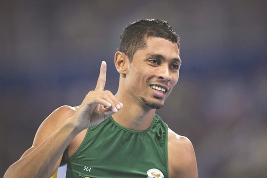 File picture of South Africau2019s Wayde van Niekerk celebrating winning the Menu2019s 400m Final at the Rio 2016 Olympic Games.