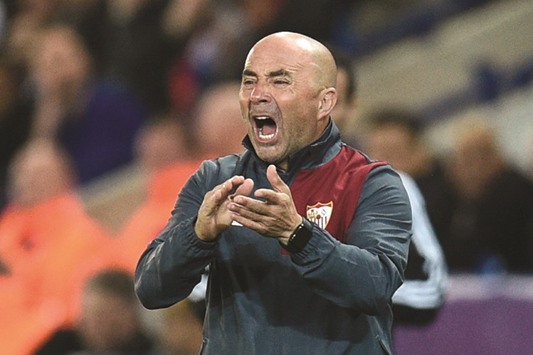 File picture of Sevillau2019s Argentinian coach Jorge Sampaoli.