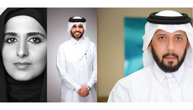 From left: Qatar Museums Chairperson HE Sheikha Al Mayassa bint Hamad bin Khalifa al-Thani; al-Khalifa and al-Mahmoud: Supporting QNV 2030.
