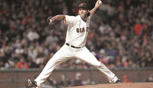 San Francisco Giants starting pitcher Madison Bumgarner.