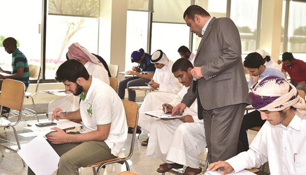 Students taking part in the second QU Math Championship.