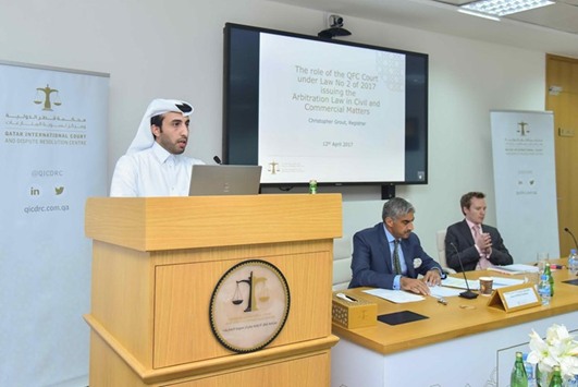 The CEO is seen alongside the speakers.