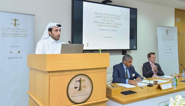 The CEO is seen alongside the speakers.