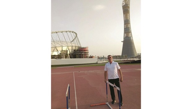 CHERISHED JOURNEY: Joachim Krug in front of the Aspire Tower.
