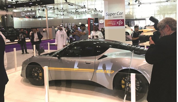 The new Lotus Evora 410 at Qatar Motor Show.