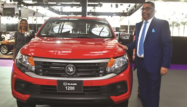Gurdeep Multani unveils the new Ram 1200. PICTURES: Noushad Thekkayil