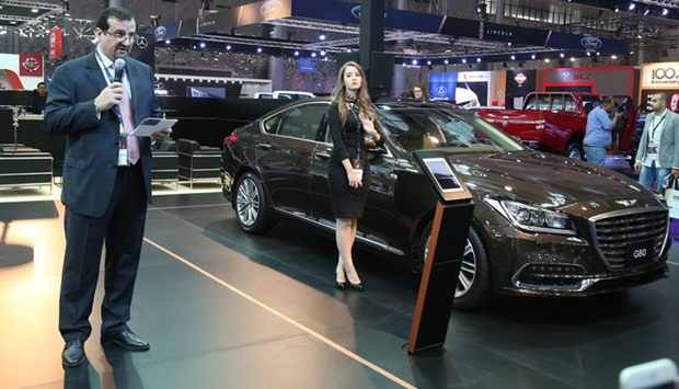 Paiman el-Malla unveils the Genesis flagship full-size G90 sedan and the G80 mid-luxury sedan. PICTURE: Jayan Orma