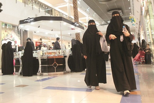 Saudi women shop at Al-Hayatt mall in Riyadh (file). The median forecast for economic growth in 2018 in Saudi Arabia was 1.8%, up from the previous  prediction of 1.5%. The forecast for Saudi growth this year, however, fell to 0.5% from 0.8%, but that is because Riyadh is shouldering much of the burden of oil output cuts under a global deal among producers to prop up prices.