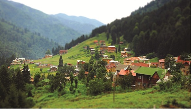 A view of the town of Trabzon in Turkey.