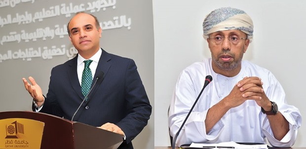 Dr Mahjoob Zweiri, associate professor, GSC. Right: Dr Abdullah Baabood, director, GSC.