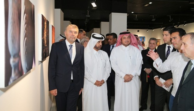 Dignitaries viewing the exhibition