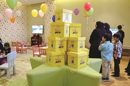 A number of activities were available for children.
