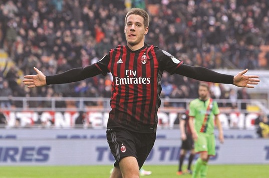 Mario Pasalic scored for AC Milan.