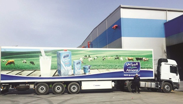Shares of the Gulfu2019s largest dairy producer, Almarai, yesterday rose 1.7% after reporting a first-quarter net profit of 328.3mn riyals ($87.55mn), up 13.7% from a year earlier.
