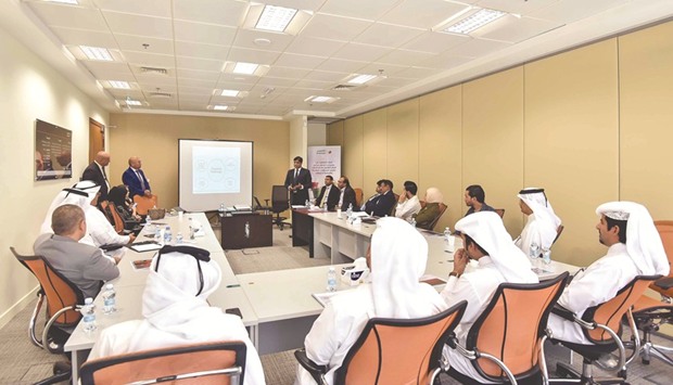 Participants of the recently-held Al Khaliji seminar for Al Dhameen clients.