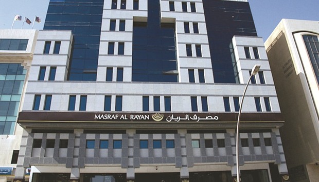 The Masraf Al Rayan headquarters in Doha. The banku2019s financing grew 3% year-on-year to QR67.51bn and investments by 6% to QR15.56bn during January-March this year.