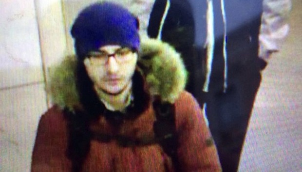 A still image of  bombing suspect Akbarzhon Jalilov walking at St Petersburg's metro station